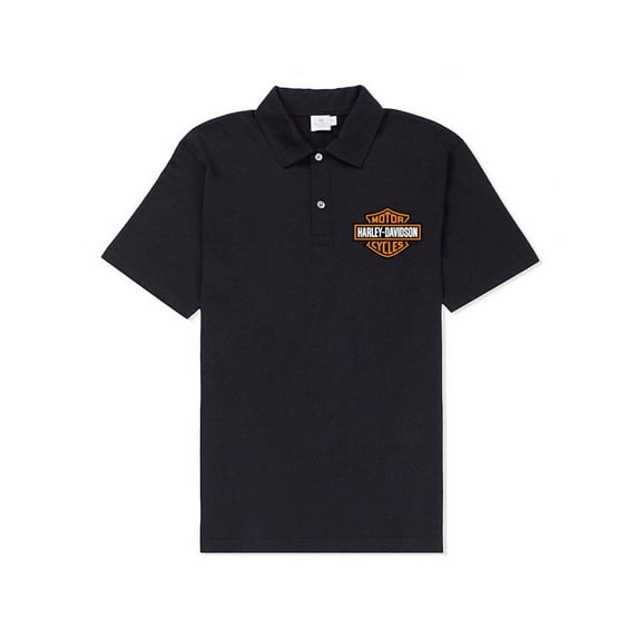 Harley-Davidson Men's Bar & Shield Logo Short Sleeve Polo Shirt, Black (3XL), Harley Davidson