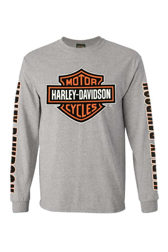 Men's Bar & Shield Long Sleeve Crew-Neck Shirt 30297501 (3XL), Harley Davidson