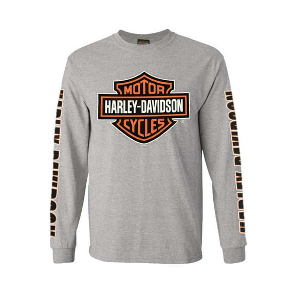 Harley-Davidson Men's Bar & Shield Long Sleeve Crew-Neck Shirt 30297501 (L), Harley Davidson