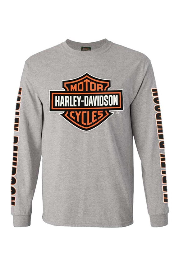 Men's Bar & Shield Long Sleeve Crew-Neck Shirt 30297501 (L), Harley Davidson