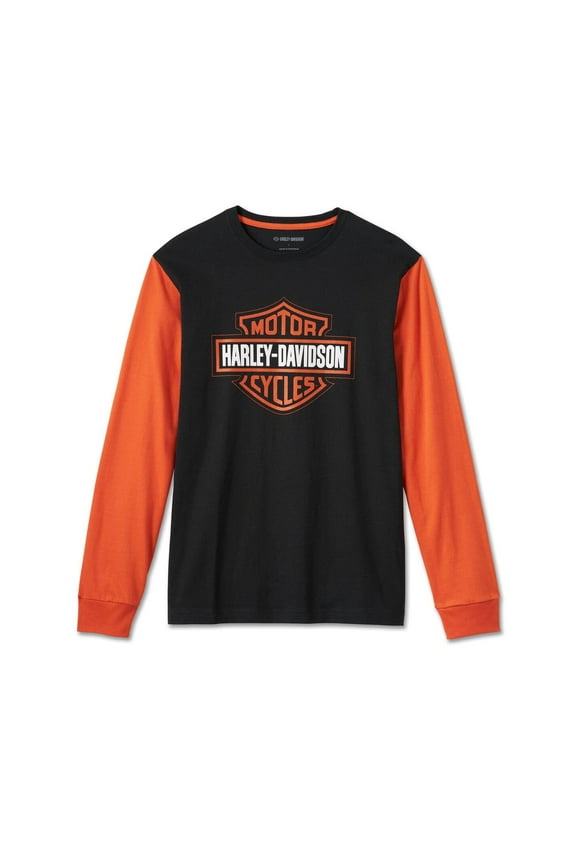 Men's Bar & Shield Long Sleeve T-Shirt, 99089-24VM