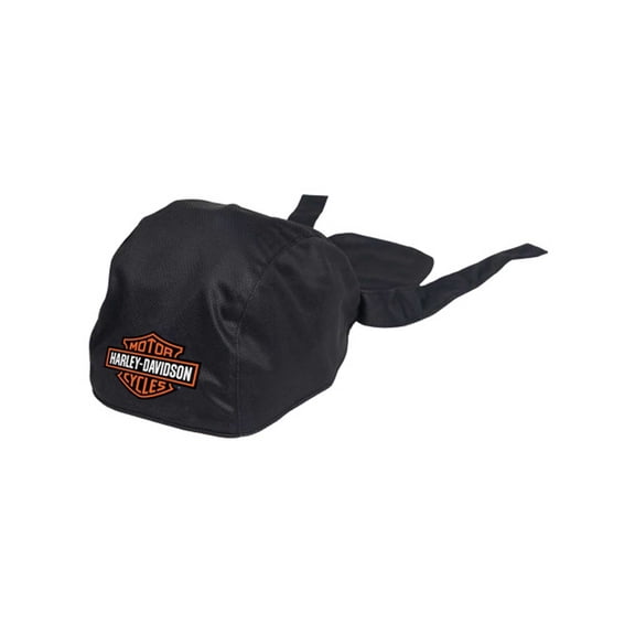 Harley-Davidson Men's Bar & Shield Polyester One Size Headwrap - Solid Black, Harley Davidson