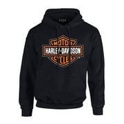 Harley-Davidson Mens Bar & Shield Pullover Fleece Hooded Sweatshirt, Black L, Harley Davidson