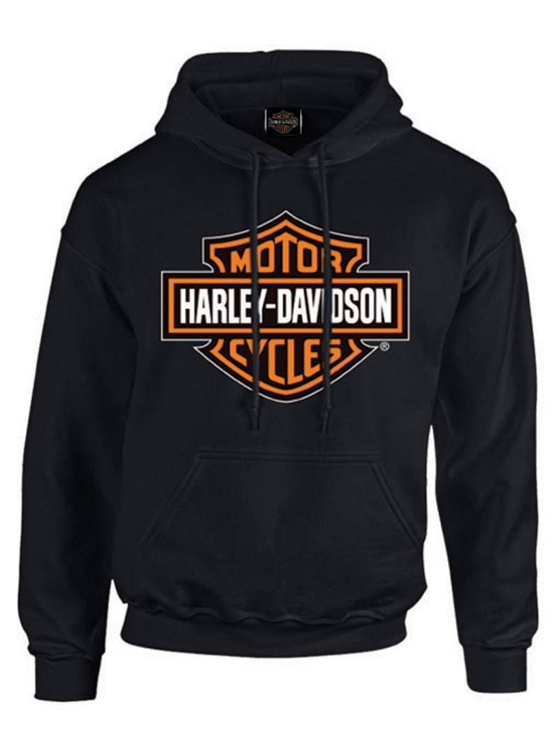 Harley-Davidson Men's Bar & Shield Pullover Fleece Hooded Sweatshirt, Black (XL), Harley Davidson