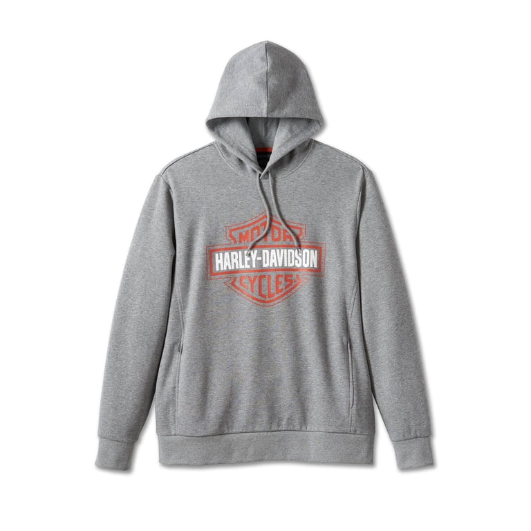 Harley-Davidson Men's Bar & Shield Tech Pullover Hoodie - Grey