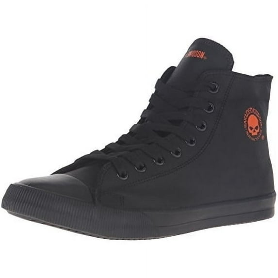 Harley-Davidson Men's Baxter Skateboarding Shoe BLACK/ORANGE