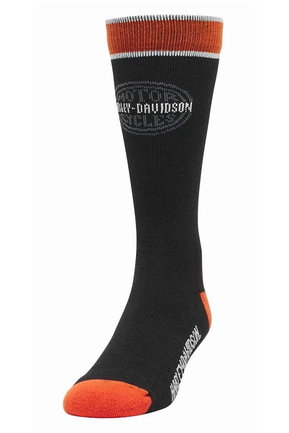 Men's Beat The Heat Moisture Wicking Riding Socks, Black (L), Harley Davidson