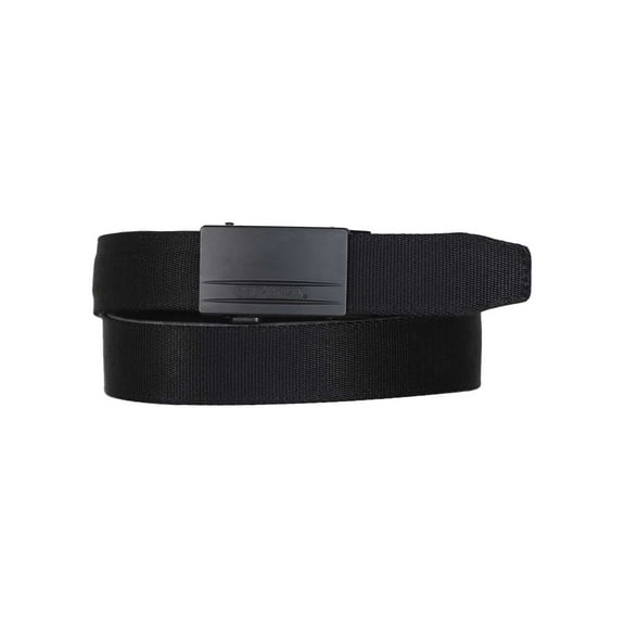 Harley-Davidson Men's Bikers Ratchet Nylon Webbing & Leather Belt - Black, Harley Davidson
