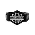 thumbnail image 1 of Harley-Davidson Men's Black Edge Bar & Shield Signet Ring, Steel HSR0055 (10), Harley Davidson, 1 of 1