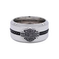 thumbnail image 1 of Harley-Davidson Men's Black Stainless Steel Wire Bar & Shield Ring HSR0032 (11), Harley Davidson, 1 of 3