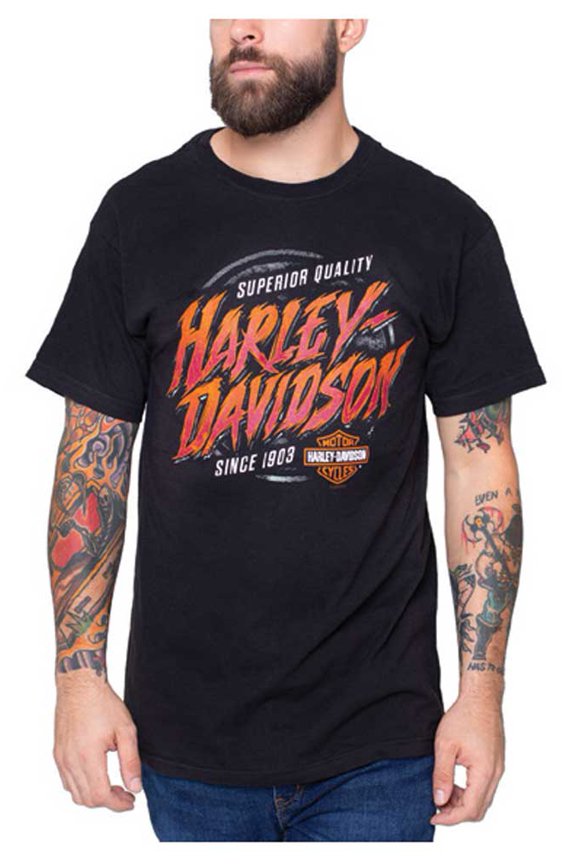 Men's Brush Spring Short Sleeve Crew-Neck Cotton T-Shirt (2XL), Harley Davidson