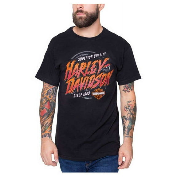 Harley-Davidson Men's Brush Spring Short Sleeve Crew-Neck Cotton T-Shirt (2XL), Harley Davidson