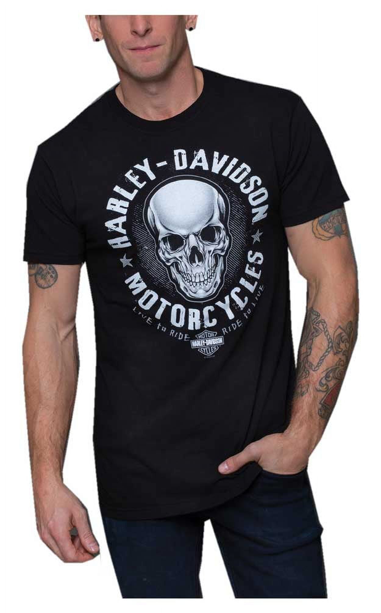 Harley-Davidson Skull Pattern Motorcycle Bike T-shirt Men's XXL /eaa450923