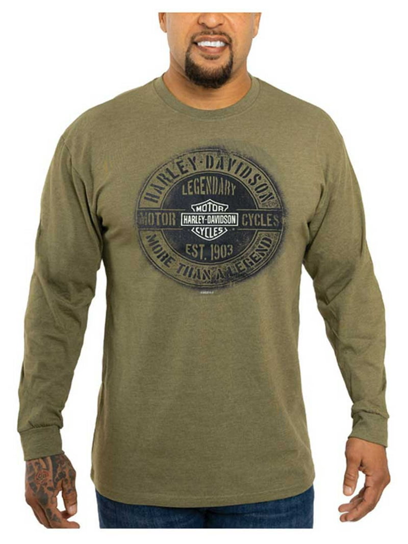 Harley-Davidson Men's Circle Stencil Long Sleeve Shirt