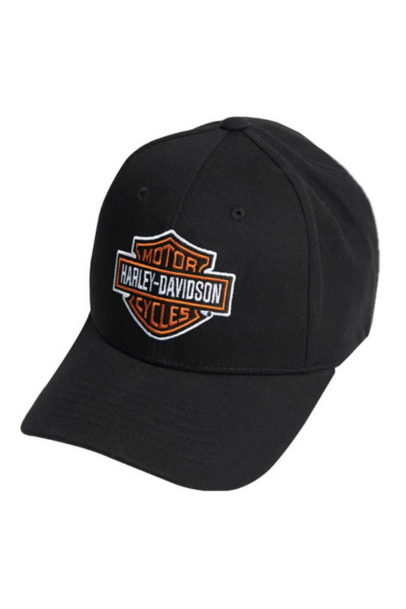 Men's Classic B&S Curved Bill Stretch Fit Baseball Cap (L/XL), Harley Davidson