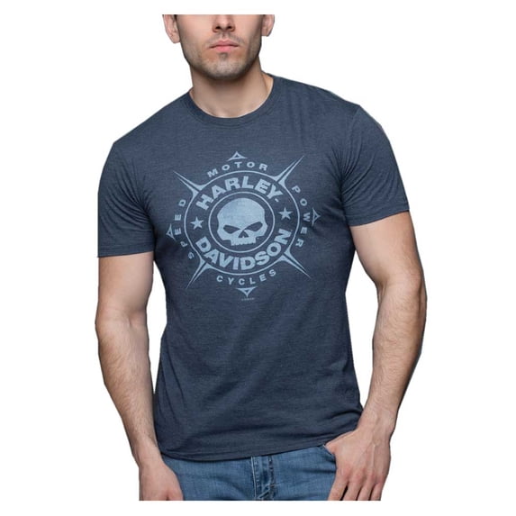 Harley-Davidson Men's Come Pass Short Sleeve Crew-Neck Tee - Midnight Navy (3XL), Harley Davidson