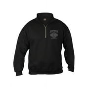 Harley-Davidson Mens Corrosion Skull 1/4 Zip Cadet Pullover Sweatshirt M, Harley Davidson