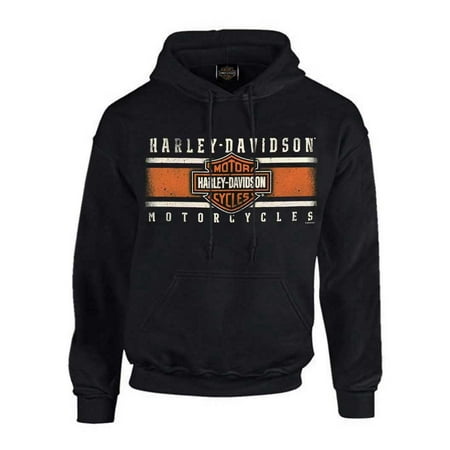 Harley-Davidson Men's Custom Iconic B&S Fleece Pullover Hoodie - Black (3XL), Harley Davidson