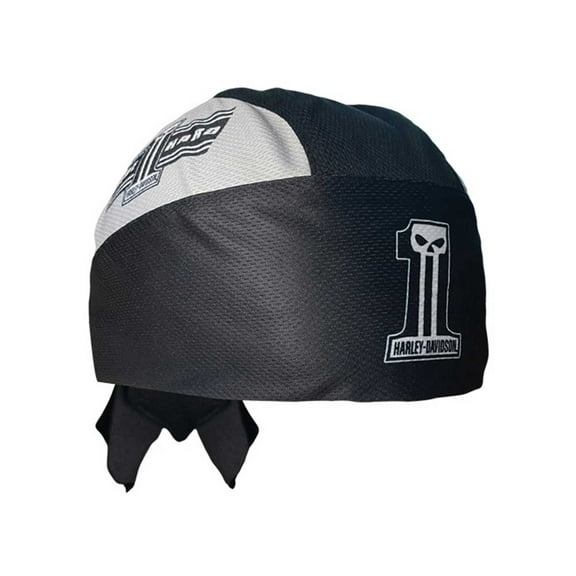 Harley-Davidson Men's Dark Custom Ride Hard Colorblocked Headwrap - Black & Gray, Harley Davidson