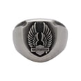 thumbnail image 1 of Harley-Davidson Men's Deadlock Wings B&S Band Ring - Silver Stainless Steel (9), Harley Davidson, 1 of 2