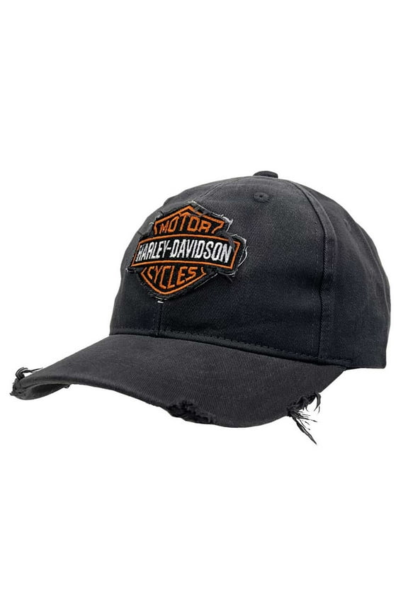 Men's Distressed Bar & Shield Adjustable Baseball Cap, Washed, Harley Davidson
