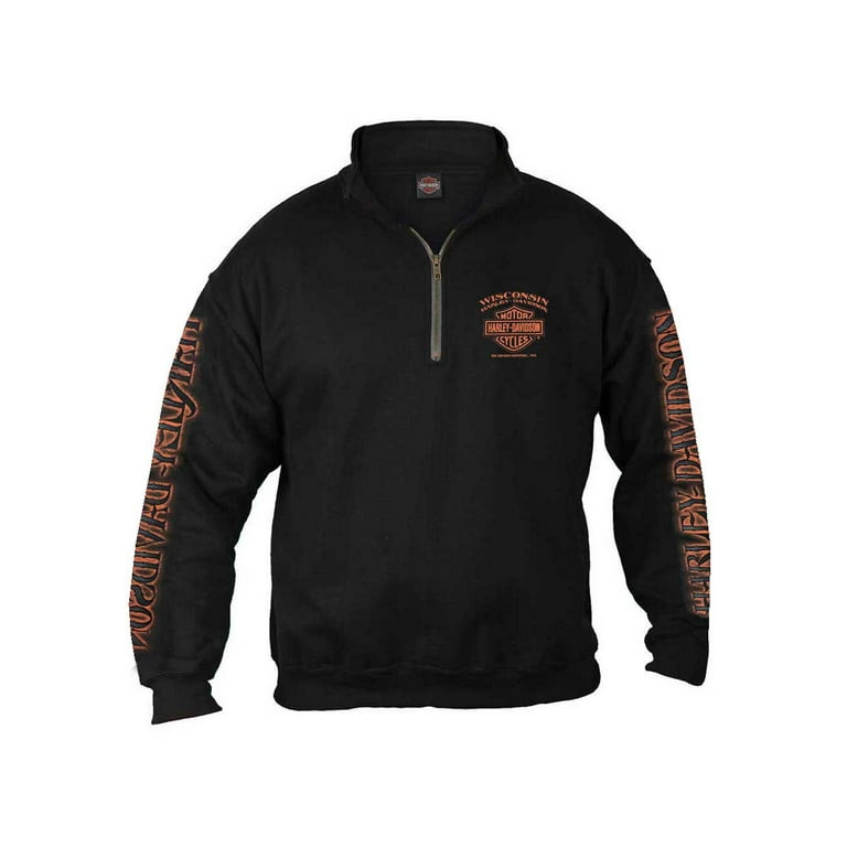 Harley Davidson Men s Eagle Piston 1 4 Zip Cadet Pullover