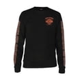 thumbnail image 1 of Harley-Davidson Men's Eagle Piston Long Sleeve Crew Shirt, Black 30299947 (XL), Harley Davidson, 1 of 2