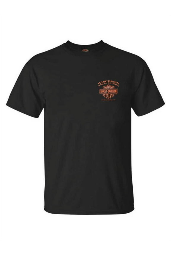 Men's Eagle Piston Short Sleeve Crew-Neck Cotton T-Shirt (M), Harley Davidson