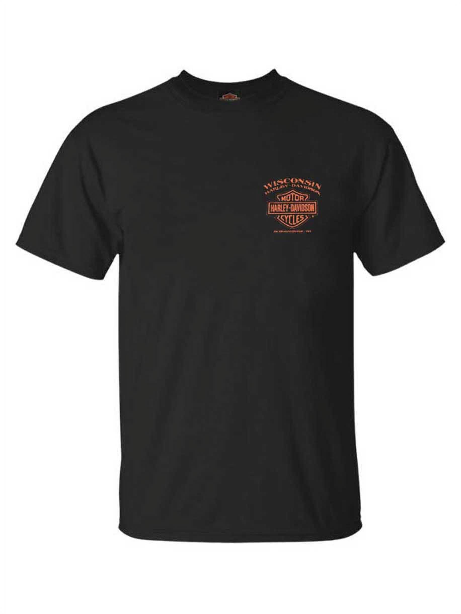 Harley-Davidson Men's Eagle Piston Short Sleeve Crew-Neck Cotton T ...