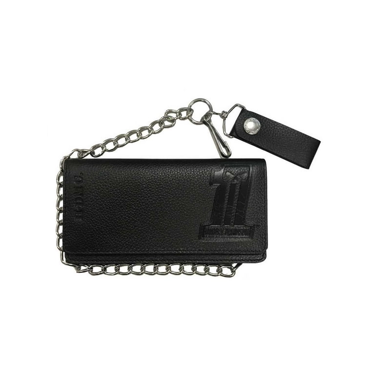 Harley Davidson Men s Embossed 1 Tall Trucker Biker Wallet Black