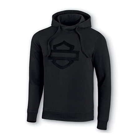 Harley-Davidson Men's Embossed Logo Pullover Hoodie, Black - 99033-20VM - 3X-Large