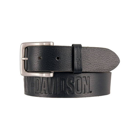 Harley-Davidson Men's Embossed Ride The Line Leather Belt HDMBT11331-BLK (40), Harley Davidson