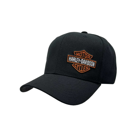 Harley-Davidson Men's Embroidered Bar & Shield Curved Bill Baseball Cap - Black, Harley Davidson
