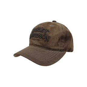 Harley-Davidson Men's Embroidered H-D Adjustable Baseball Cap - Brown Wash, Harley Davidson