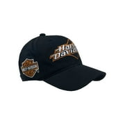 Harley-Davidson Mens Embroidered H-D Curved Bill Adjustable Baseball Cap- Black, Harley Davidson