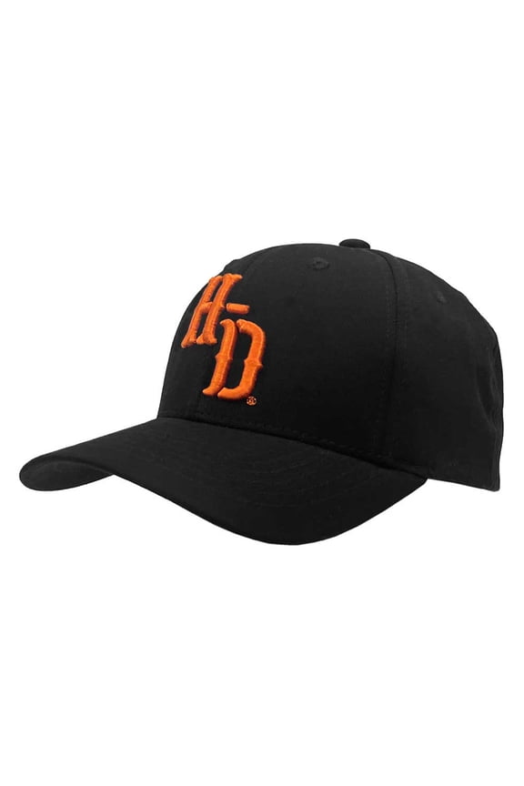 Men's Embroidered Initial H-D Stretch Fit Baseball Cap (S/M), Harley Davidson