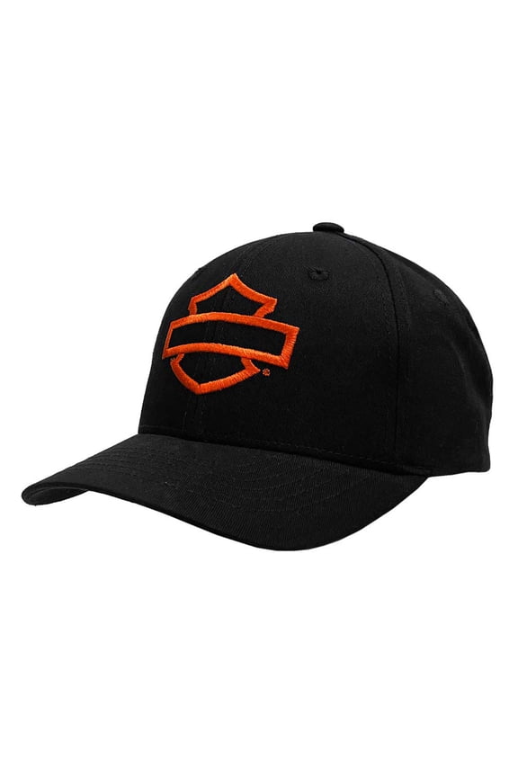 Men's Embroidered Open B&S Adjustable Snapback Baseball Cap, Harley Davidson