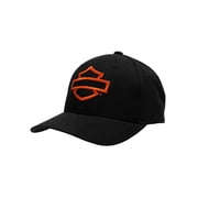 Harley-Davidson Mens Embroidered Open B&S Adjustable Snapback Baseball Cap, Harley Davidson