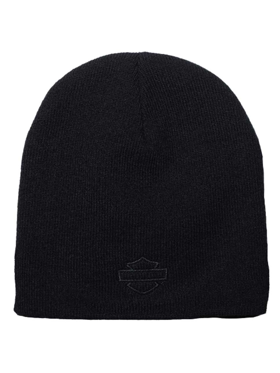 Harley-Davidson Men's Willie G Skull Acrylic Beanie Hat - Black, Embroidered, One Size Fits Most