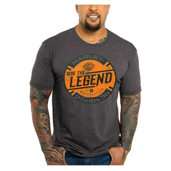 Harley-Davidson Men's Enhance Legend Short Sleeve Crew-Neck T-Shirt (L), Harley Davidson