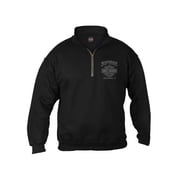 Harley-Davidson Mens Fastened B&S 1/4 Zip Cadet Pullover Sweatshirt L, Harley Davidson