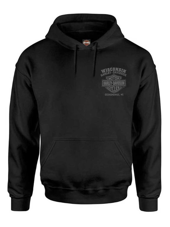 Men's Fastened Bar & Shield Fleece Pullover Hoodie (XL), Harley Davidson