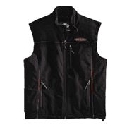 Harley-Davidson™ Men's Fleece Mid-Layer Vest Windproof, Black. 98567-16VM