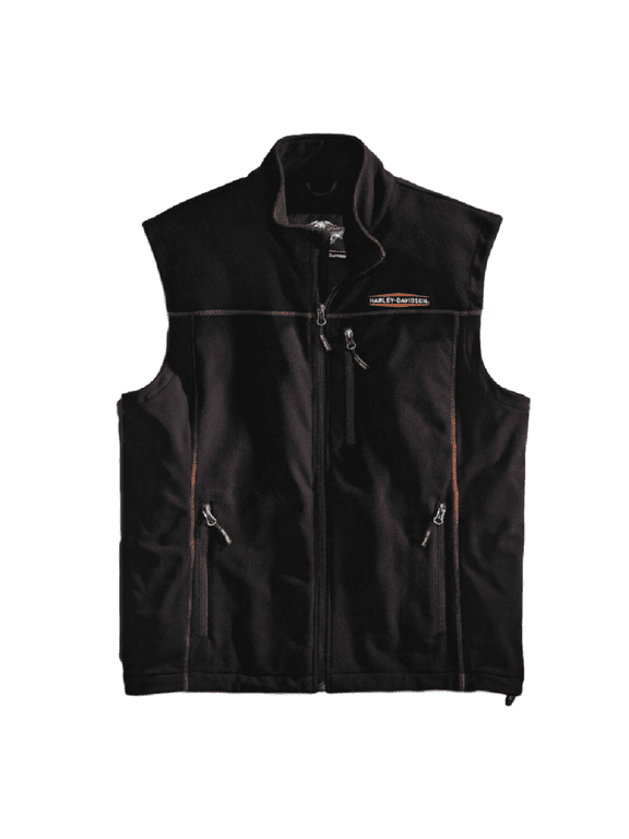 ? Men's Fleece Mid-Layer Vest Windproof, Black. 98567-16VM