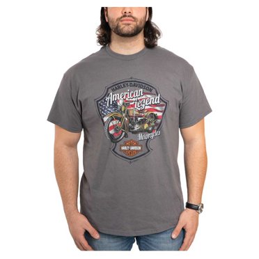 Harley-Davidson Men's Long Sleeve T-Shirt, 100% Cotton, Black, Regular Fit