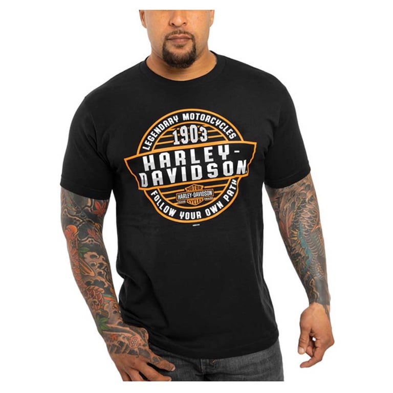Harley-Davidson Men's Function Crew-Neck Short Sleeve Cotton Harley-Davidson Men's Function Crew-Neck Short Sleeve Cotton