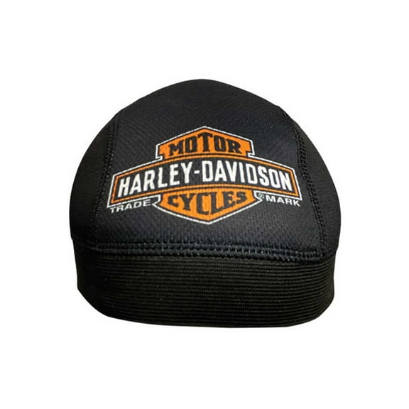 Harley-Davidson Men's Gated Bar & Shield Logo Polyester Skull Cap - Black, Harley Davidson
