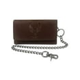 thumbnail image 1 of Harley-Davidson Men's Genuine Leather Iconic B&S Eagle Trucker Wallet - Brown, Harley Davidson, 1 of 3