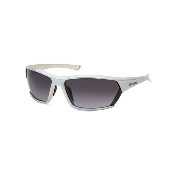 Harley-Davidson Men's Geometric Sunglasses, Metallic Silver Frame & Smoke Lens, Harley Davidson