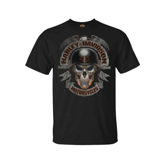 Harley-Davidson Men's Ghoulish Skull Short Sleeve Crew-Neck T-Shirt- Black (3XL), Harley Davidson